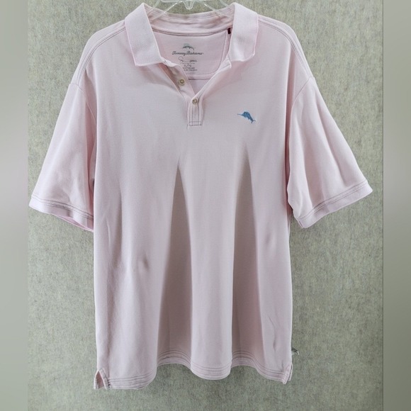 Tommy Bahama Other - Tommy Bahama Light Pink Short Sleeve Polo Shirt - Men's Size XL